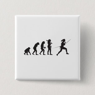 Fencing 15 Cm Square Badge