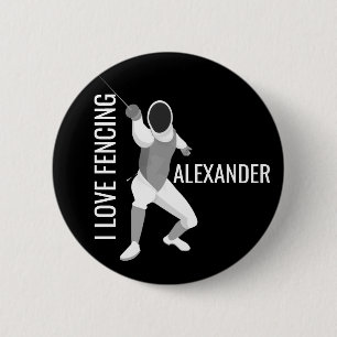 Fencing 6 Cm Round Badge