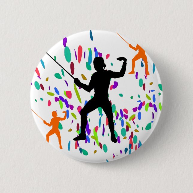 FENCING 6 CM ROUND BADGE (Front)