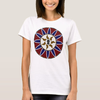 Fencing Bear at Prayer Mandala Logo (Without Text) T-Shirt