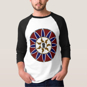 Fencing Bear at Prayer Mandala Logo (Without Text) T-Shirt