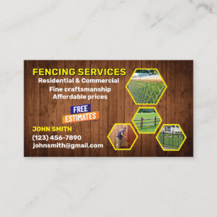 Fencing Business Cards