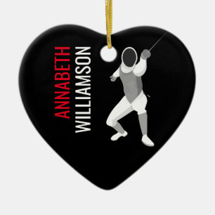 Fencing Ceramic Ornament
