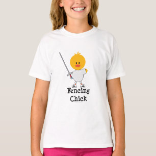 Fencing Chick Girls Ringer T-shirt