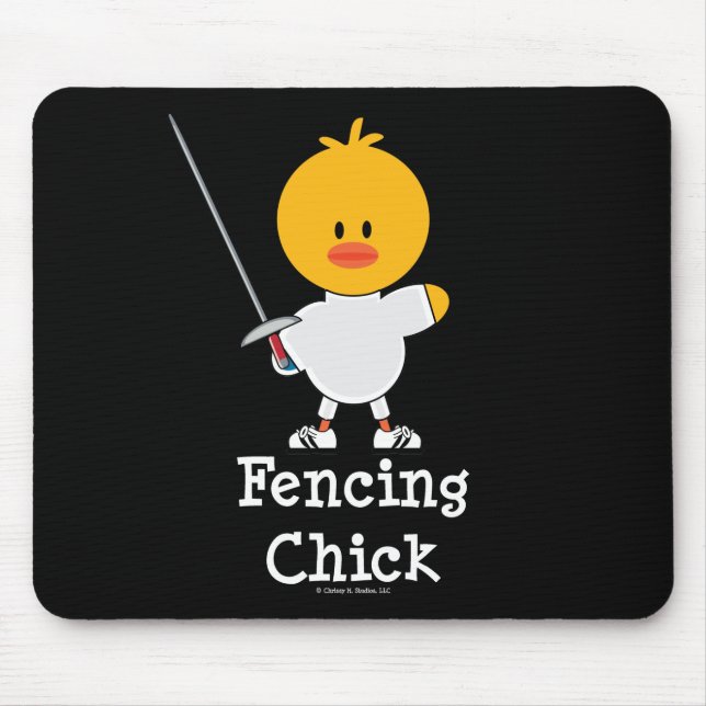Fencing Chick Mousepad (Front)