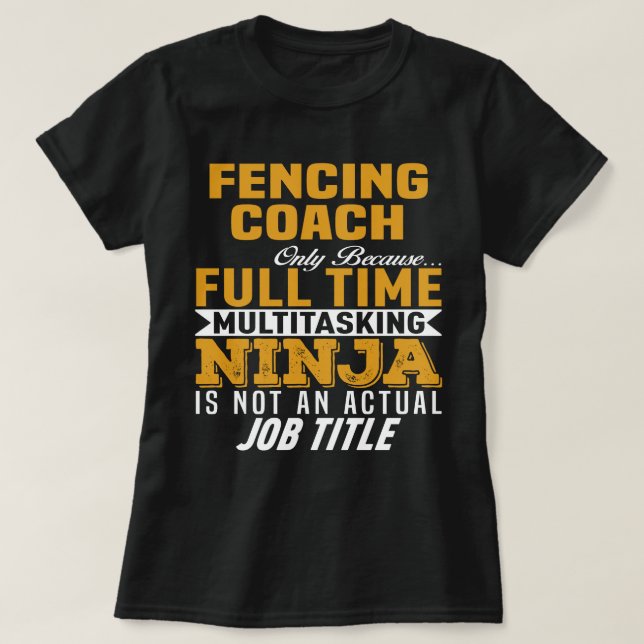 Fencing Coach T-Shirt (Design Front)