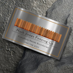 Fencing Company Service Business Card