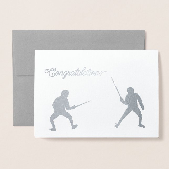Fencing Congratulations card (Front With Envelope)
