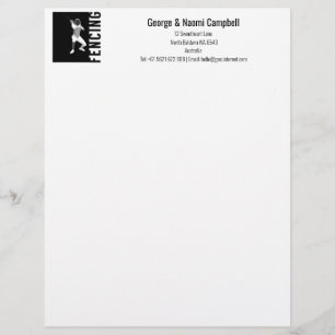 Fencing Custom Letterhead