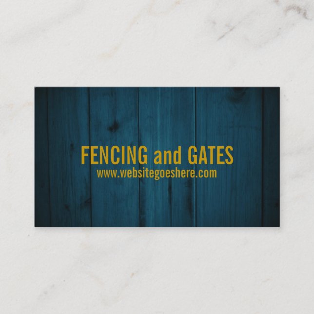Fencing, Fence, Gate Business Card (Front)