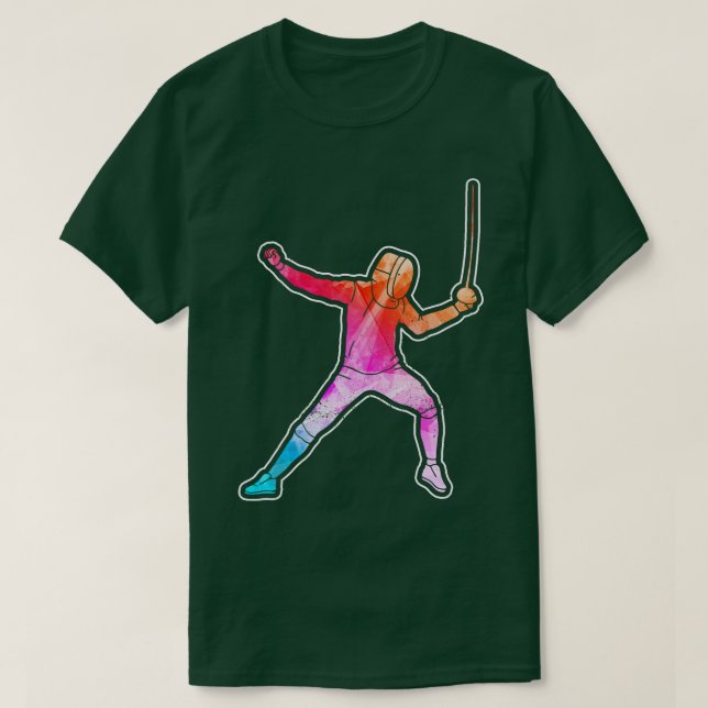 Fencing Fencer Foil Epee Sabre  T-Shirt (Design Front)