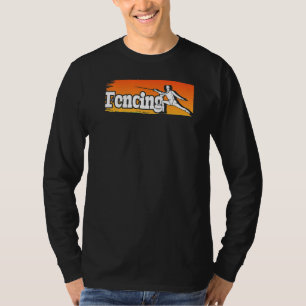 Fencing Fencer Mask Duel Epee Sabre Fight Rapier F T-Shirt