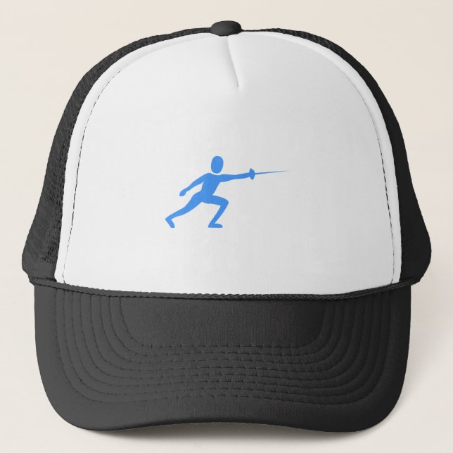 Fencing Figure - Baby Blue Trucker Hat (Front)