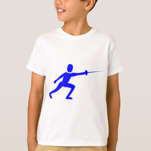 Fencing Figure - Blue T-Shirt