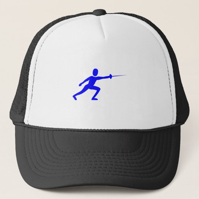 Fencing Figure - Blue Trucker Hat (Front)
