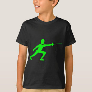 Fencing Figure - Green T-Shirt