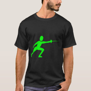 Fencing Figure - Green T-Shirt