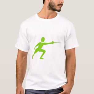 Fencing Figure - Martian Green T-Shirt