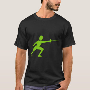 Fencing Figure - Martian Green T-Shirt