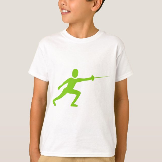 Fencing Figure - Martian Green T-Shirt (Front)