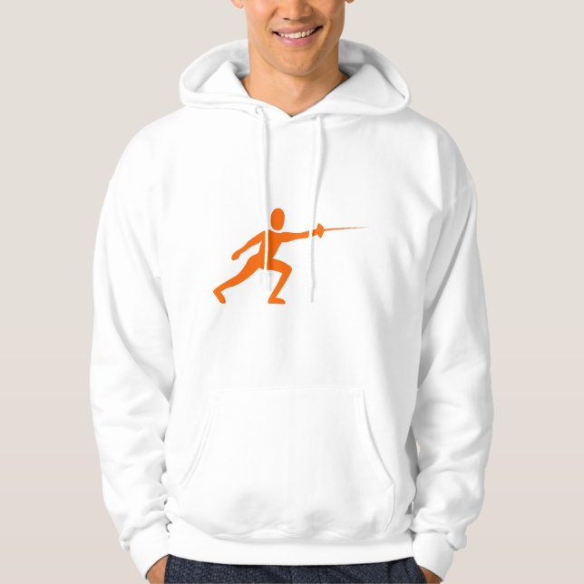 Fencing Figure - Orange Hoodie (Front)
