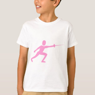 Fencing Figure - Pink T-Shirt