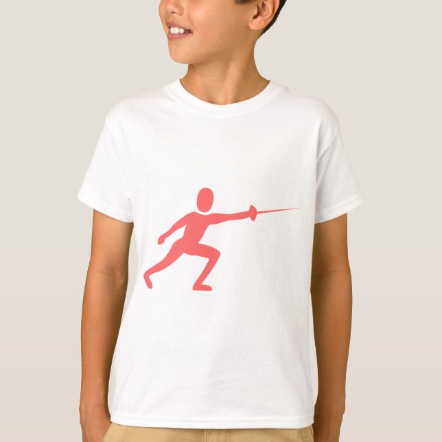 Fencing Figure - Tropical Pink T-Shirt (Front)