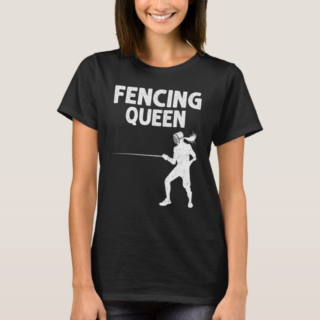 Fencing For Women Mum Fencer Sword Sports T-Shirt (Front)