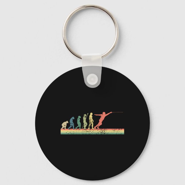 Fencing Funny Gift Vintage  Key Ring (Front)