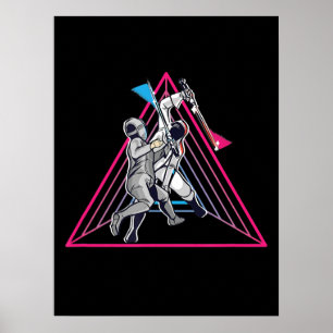 Fencing Game gamer fencer sport 90s fencing Poster