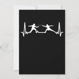 Fencing Game gamer fencer sport cardiogram fencing Invitation