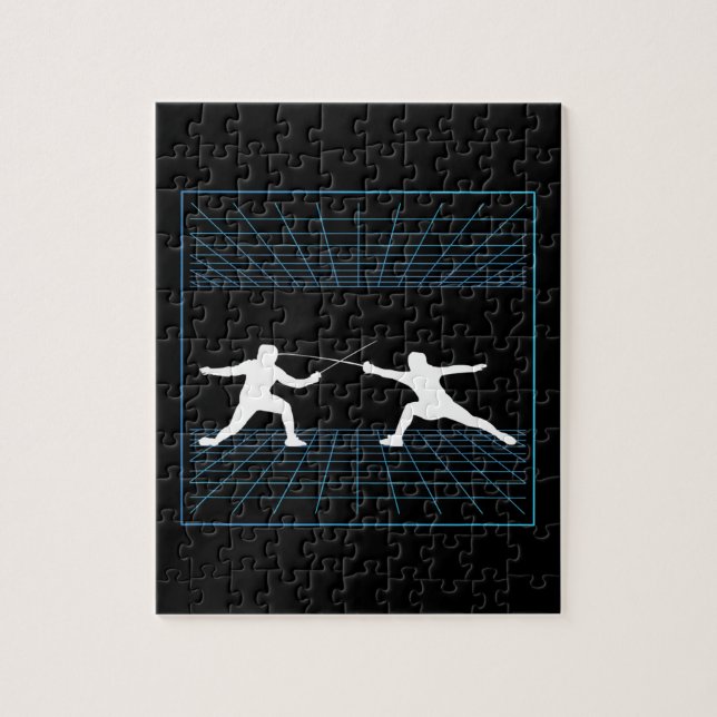 Fencing Game gamer fencer sport fencing Jigsaw Puzzle (Vertical)