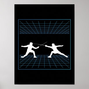 Fencing Game gamer fencer sport fencing Poster