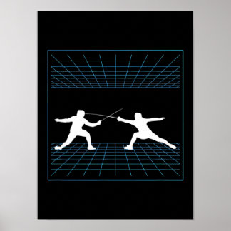 Fencing Game gamer fencer sport fencing Poster