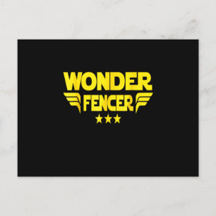 Fencing Gift I Always Win All Match Announcement Postcard