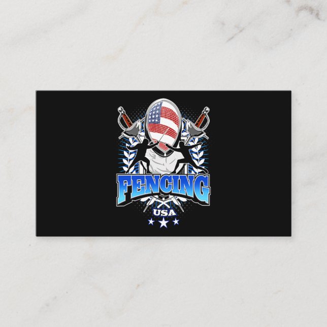 Fencing Gift | I Always Win All Match Business Card (Front)