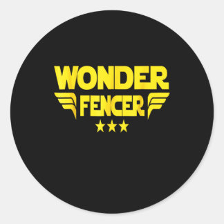 Fencing Gift | I Always Win All Match Classic Round Sticker