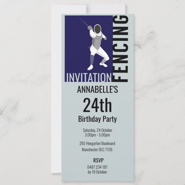 Fencing Invitation (Front)