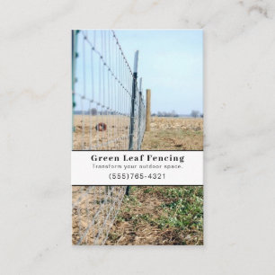 Fencing Landscaping Service Business Card