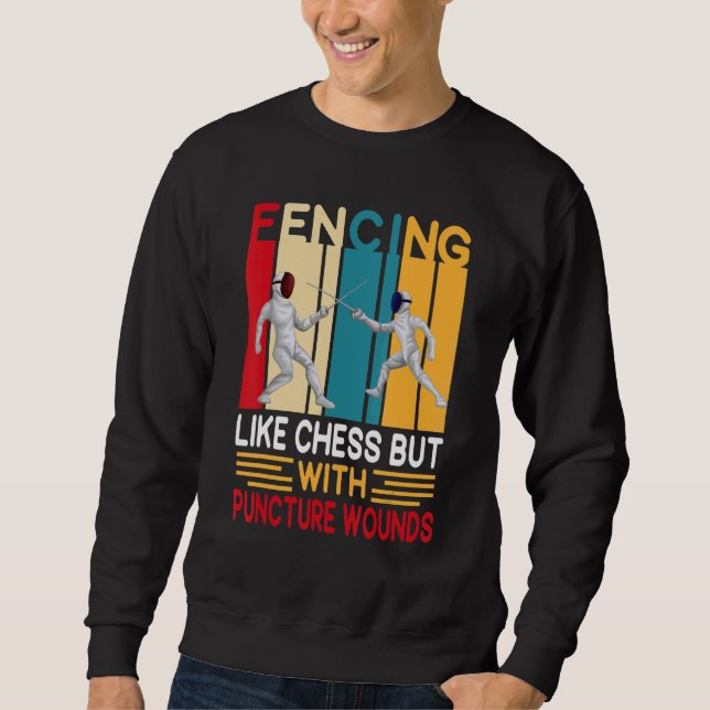 Fencing Like Cheese Definition  Athlete Fencer Fen Sweatshirt (Front)