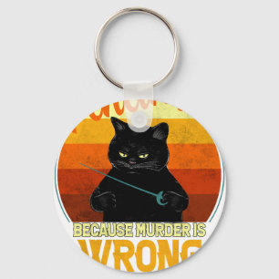 fencing murder cat key ring
