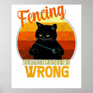 fencing murder cat poster