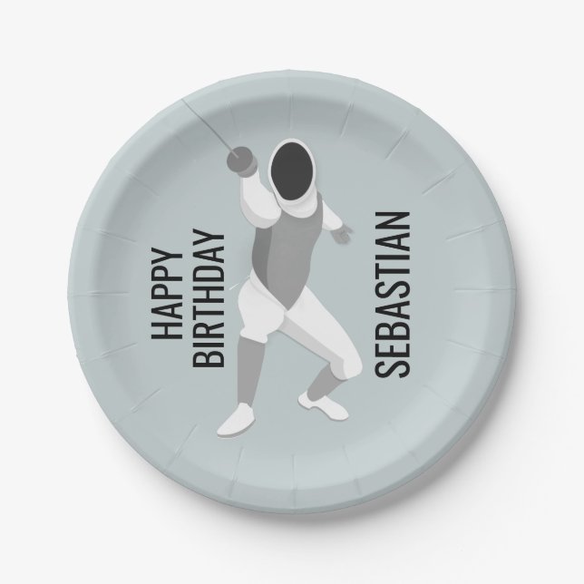 Fencing Paper Plate (Front)