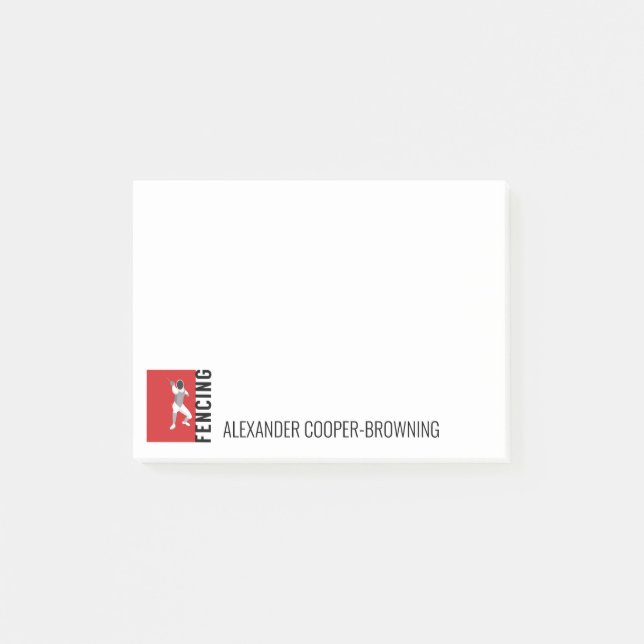 Fencing Post-it Notes (Front)