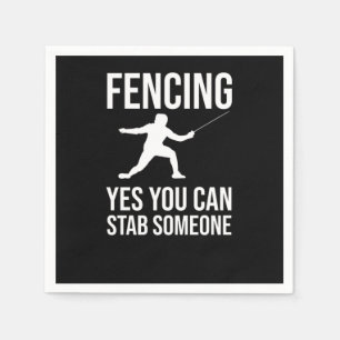 Fencing Sabre Foil Sword Fencer Napkin