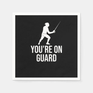 Fencing Sabre Foil Sword Fencer Napkin