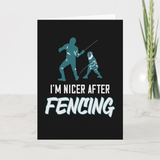 Fencing Saying Fencer Epee Gift Card (Front)
