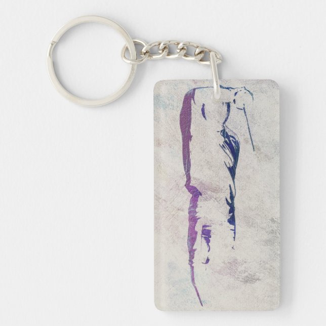 Fencing Silhouette Key Ring (Front)