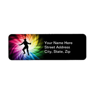 Fencing Silhouette; Spectrum Return Address Label