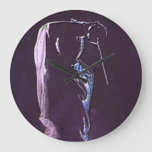 Fencing Silhouette Wall Clock